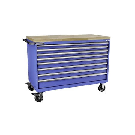 Champion Tool Storage Tool Cabinet, 8 Drawer, Blue, Steel, 56-1/2 in W x 28-1/2 in D x 43-1/4 in H, D15000801ILCMB8BBT-BB D15000801ILCMB8BBT-BB